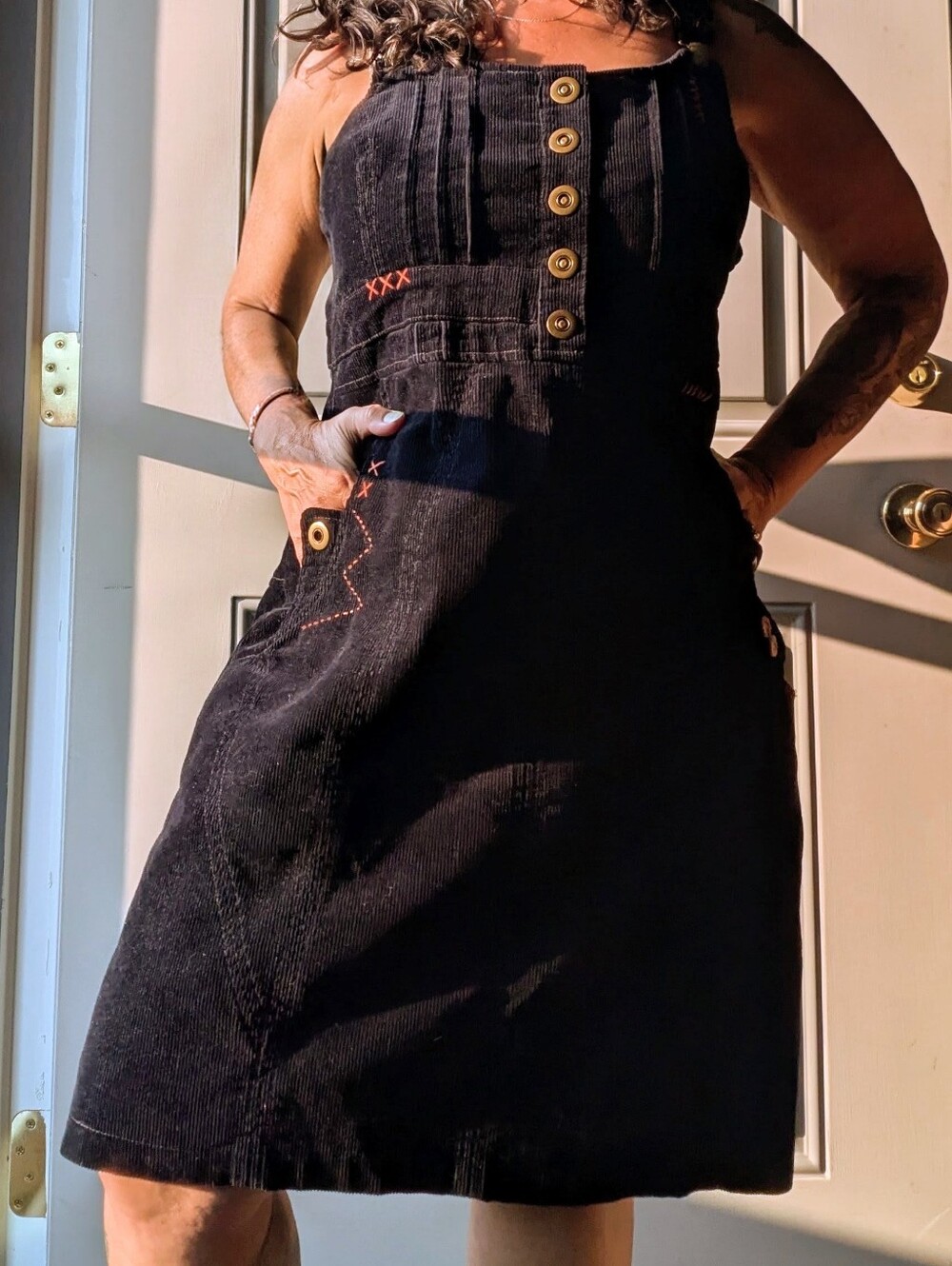 Joe Browns Corduroy Pinafore Overall Dress UK 14/US 10